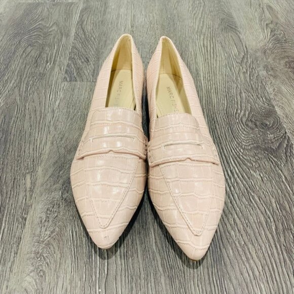 MARC FISHER | NWOB Feud Loafer In Pink Croco Leather Size 6 - Picture 3 of 7